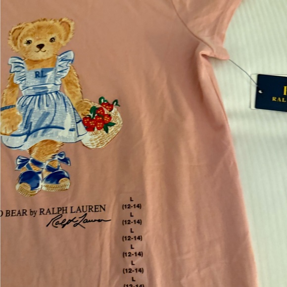 New girls Ralph Lauren Sz L 12-14 Rose Polo Bear Graphic Dress - Picture 5 of 7